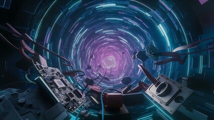 Abstract background futuristic technology style