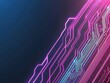 © JP STUDIO LAB - Seamless design of electronic waveforms, neon data connections, and microchip patterns glowing under a dark gradient