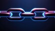 © artsGentor - Close-up of a glowing, metallic chain link on a dark background.