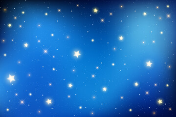 Wall Mural - night sky with stars. dark blue vector universe. shiny abstract cosmos. galaxy illustration with spa