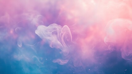 dreamy pastel colors, soft abstract background, blue pink haze, ethereal mist