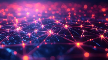 A computer generated image of a network of lights