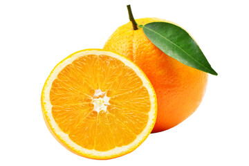 Poster - Orange fruit isolated on white