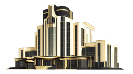 Wall Mural - luxury Art Deco hotel with 1920s inspired architecture and elegant design