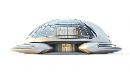 Wall Mural - Futuristic dome school building with innovative structure and design