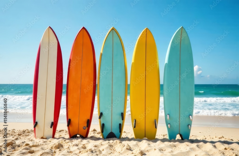 surfboard on the beach Stock Photo | Adobe Stock