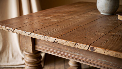 Wall Mural - Wooden table showing carpenter workmanship and craftsmanship