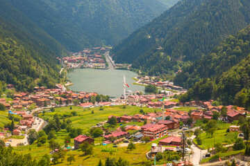 Wall Mural - uzungol in trabzon turkey. visit trabzon background photo