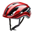 © Hifsa - Red modern bike helmet with adjustable straps on transparent background
