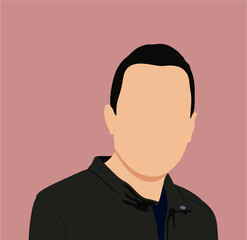 Wall Mural - Male Avatar Profile Icon Vector. Social Media User Image