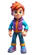 © theartcreator - Personnage de jeu masculin 3D isolé sur fond blanc, corps complet, conçu pour les projets de jeux