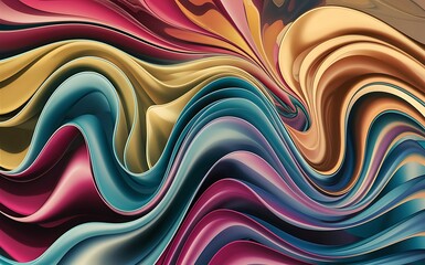 Wall Mural - Abstract liquid wave background with colorful background fluid wavy shapes design