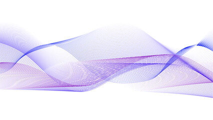 Wall Mural - colorful vector wavy lines on a white background, abstract wave swirl swoosh. purple and pink color 