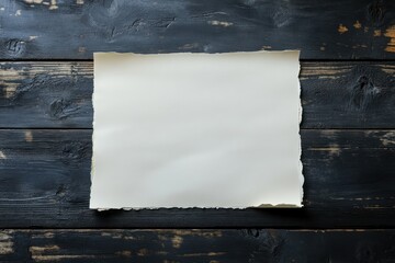 Aufkleber - Ripped paper on dark wood.
