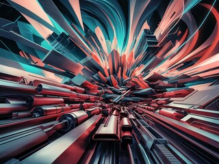 Wall Mural - Abstract background futuristic technology style