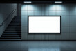 © Jira switch - A blank gallery room with a wall-mounted billboard and LCD TV.