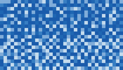 Fototapete - Blue mosaic pattern. abstract square pixels background of geometric shapes. pixel landscape. blue square mosaic background. use for cloth, textile, wrap. vector pattern
