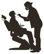 © Rawpixel.com - PNG Dentist silhouette patient treatment