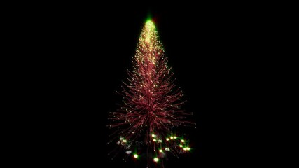 Wall Mural - Magic Christmas Tree Grow Opener Motion Graphics Element