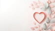 © Helena - Paper heart with pastel leaves on soft white background