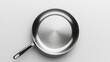 © Suphawan - Frying pan with visible texture and a shiny stainless steel base, centered on a white background