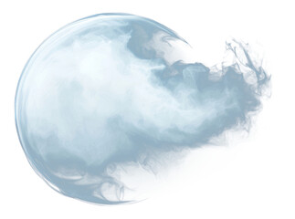 Wall Mural - png white cloud smoke night moon.