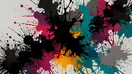 Wall Mural - flat abstract background with an ink splash theme