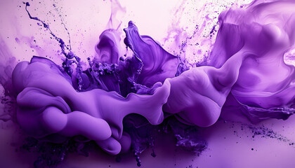 Wall Mural - abstract splash purple paint with paper texture ink design color wallpaper background
