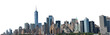 © stockyme - Panoramic view of World Trade Center and Manhattan skyline building with no backgroung PNG