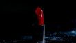 © Fatema - A glossy red lipstick isolated on a black background