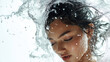 © sabyna75 - Dynamic beauty concept: model with wet hair in motion captures elegance and fluidity