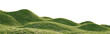 © snesivan - Hills with grass on a transparent background. 3D rendering