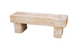 © saichon - A simple rustic wooden bench with a rectangular seat and sturdy legs isolated on transparent white background, clipping path, ideal for outdoor seating