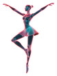 © Rawpixel.com - PNG  Neon ballerina wireframe dancing ballet entertainment.
