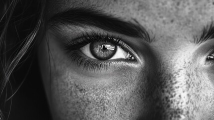 Wall Mural - Close-up Portrait of a Woman's Eyes