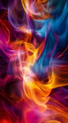 Wall Mural - abstract colorful swirling background, vibrant hues and fluid motion, perfect for design projects, w