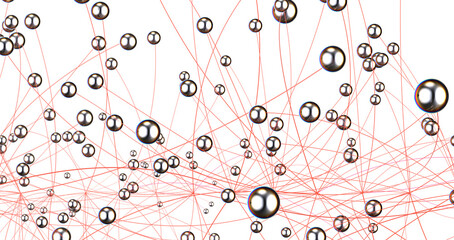 Fototapete - Concept of Network, internet communication. 3d illustration