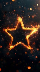 Wall Mural - christmas wallpaper.star burning on a dark background.christmas and new year background. christmas w