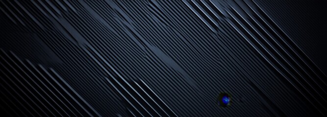 Poster - Abstract dark diagonal lines texture with a small blue sphere.