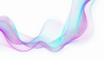 Wall Mural - abstract colorful gradient wave lines. futuristic flow of blue and purple digital curves for modern 