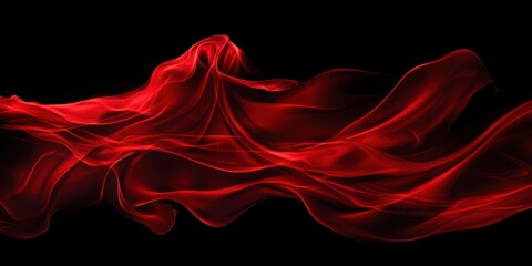 Red ribbon with a black background