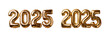 © tamiamitrail - Golden foil balloon 2025 digit. 2025 foil balloon number