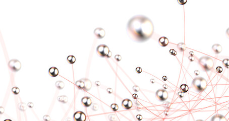 Fototapete - 3d network technology in future