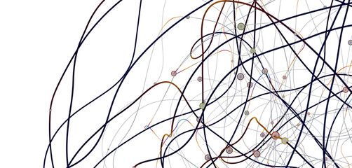Leinwandbilder - Abstract network of physical devices on the Internet using a network connection