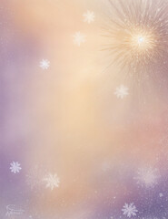 Wall Mural - christmas background with snowflakes - abstract light colorful background - Generative AI