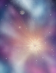Wall Mural - starry night sky - abstract light colorful background - Generative AI