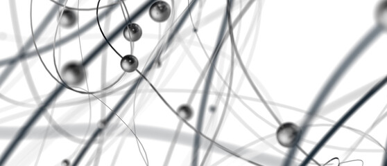 Leinwandbilder - network shape. Abstract 3D render