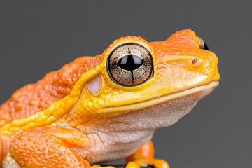 Aufkleber - A close-up of a tree frog face, with its large, expressive eyes and smooth, vibrant skin captured in perfect detail