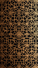 Poster - Exquisite golden arabesque design on a dark backdrop, perfect for ramadan and other celebrations
