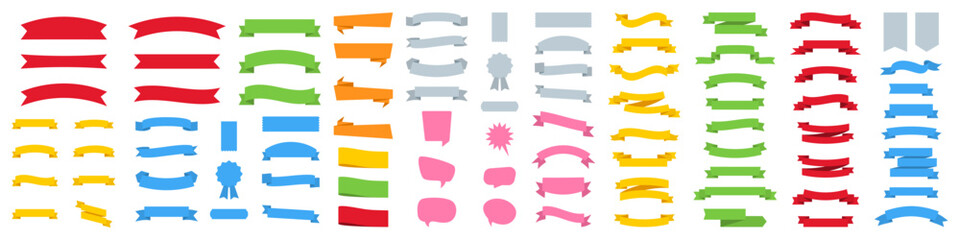 colorful ribbon banner. ribbon banners. vector ribbons banners for your christmas design. ribbons di